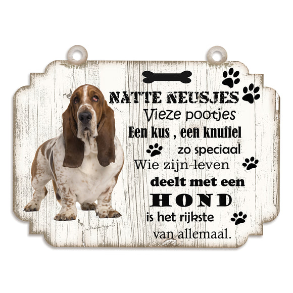 Spreukenbordje hond: Basset Hound