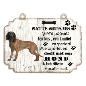 Spreukenbordje hond: Beierse Bergzweethond