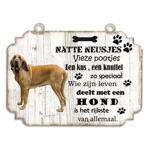 Spreukenbordje hond: Bloedhond