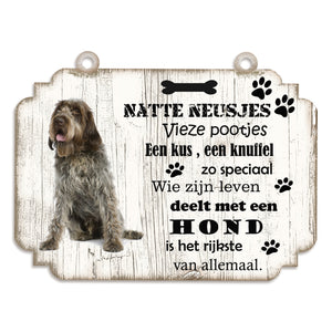 Spreukenbordje hond: Korthals Griffon