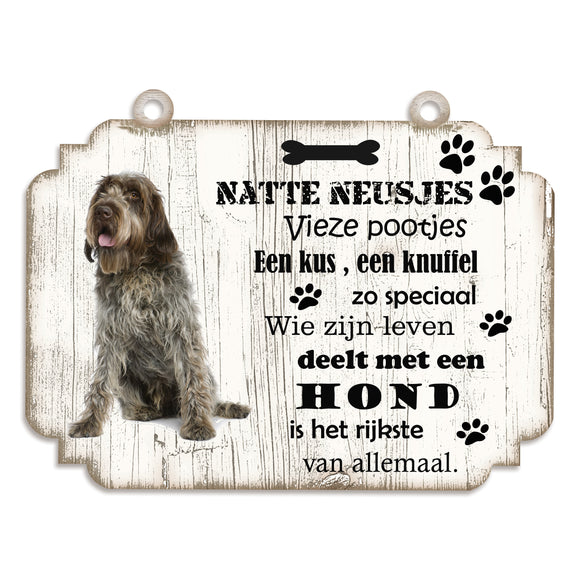 Spreukenbordje hond: Korthals Griffon