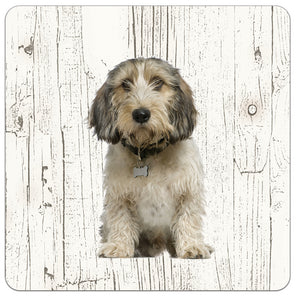 Hond Petit Basset Griffon Vendéen | Houten Onderzetters 6 Stuks