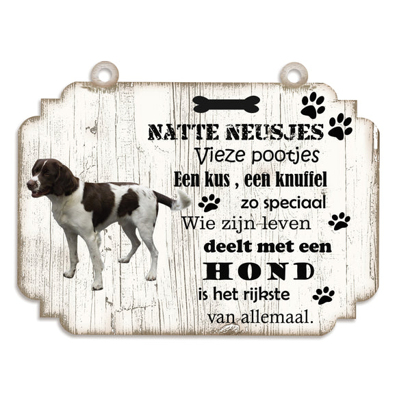 Spreukenbordje hond: Drentsche Patrijshond