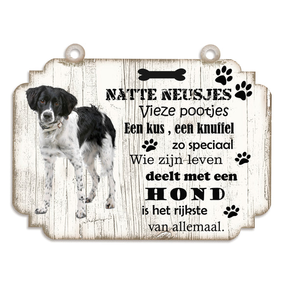 Spreukenbordje hond: Friese Stabij