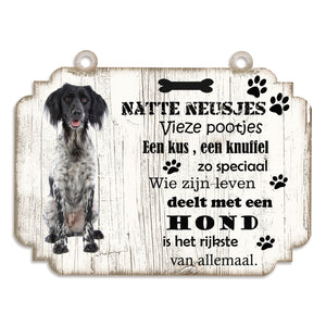 Spreukenbordje hond: Grote Münsterländer