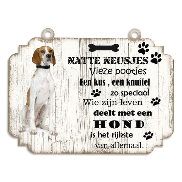 Spreukenbordje hond: Pointer