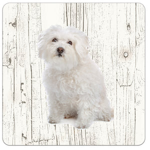 Hond Bolognezer | Houten Onderzetters 6 Stuks