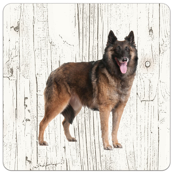 Hond Tervuurse Herder | Houten Onderzetters 6 Stuks