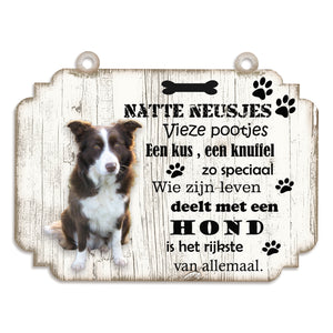 Spreukenbordje Hond: Bordercollie