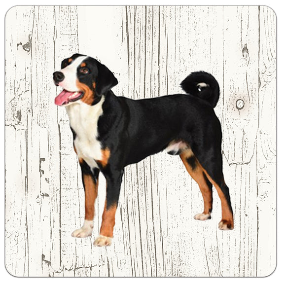 Hond Appenzeller | Houten Onderzetters 6 Stuks