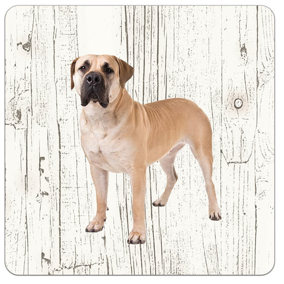 Hond Boerboel | Houten Onderzetters 6 Stuks