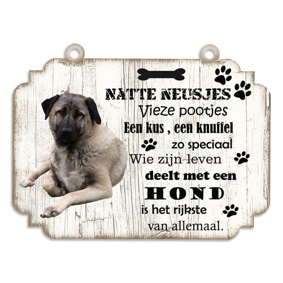 Spreukenbordje Hond: Kangal