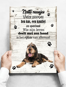 Wandbord Hond: Otterhound - 30 x 42 cm