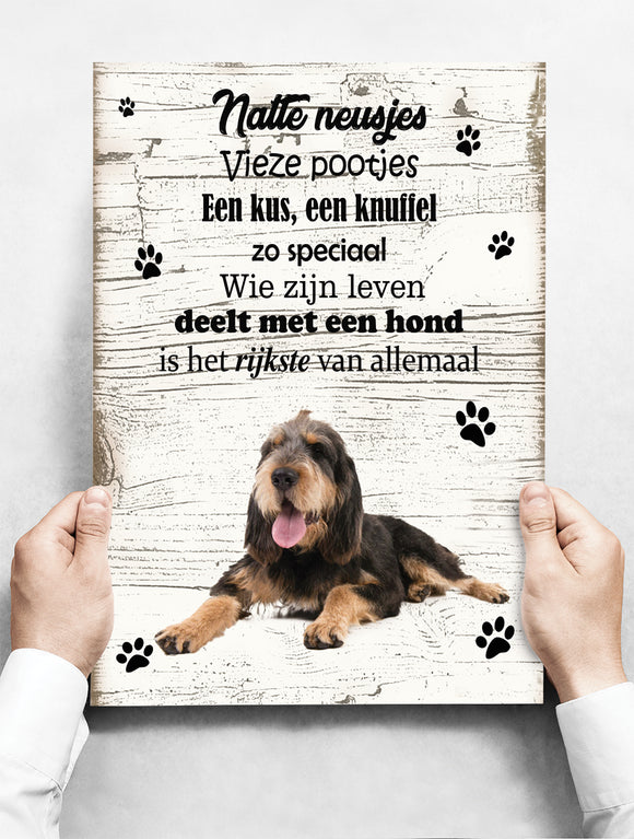 Wandbord Hond: Otterhound - 30 x 42 cm