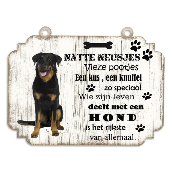 Spreukenbordje Hond: Beauceron