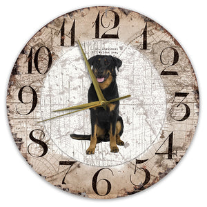 Houten Klok - 30cm - Hond - Beauceron