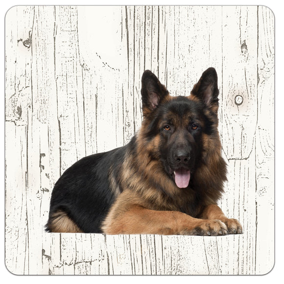 Hond Oudduitse Herder | Houten Onderzetters 6 Stuks