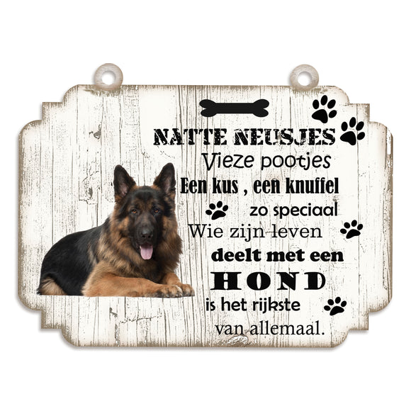 Spreukenbordje Hond: Oudduitse Herder
