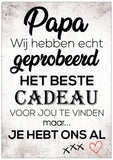 Spreukenbordje Papa - Hout