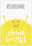 Spreukenbordje: #SunShine, Shine Bright! | Houten Tekstbord