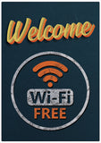 Spreukenbordje: Welcome, gratis Wi-Fi!| Houten Tekstbord