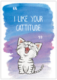Spreukenbordje: I like your cattitude! | Houten Tekstbord