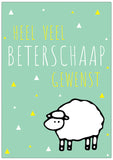 Spreukenbordje: Heel veel beterschaap gewenst! (Beterschap) | Houten Tekstbord