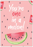 Spreukenbordje: You're one in a melon! | Houten Tekstbord