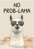 Spreukenbordje: No Prob-lama! | Houten Tekstbord