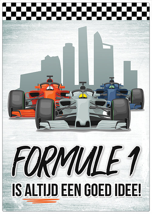 Spreukenbordje: Formule 1 is altijd een goed idee! | Houten Tekstbord