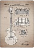 Spreukenbordje: Vintage Patent - Gitaar McCarty uit 1955 | Houten Tekstbord