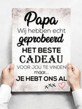 Spreukenbordje Papa - Hout