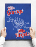 Spreukenbordje: Mijn Garage, Mijn Regels! | Houten Tekstbord