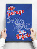 Spreukenbordje: Mijn Garage, Mijn Regels! | Houten Tekstbord