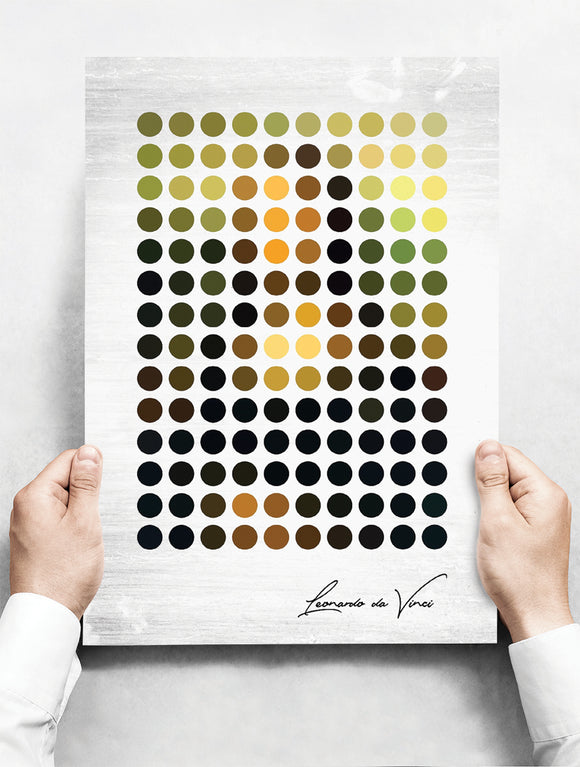 Wandbord: Mona Lisa Abstract Minimalistisch| 30 x 42 cm