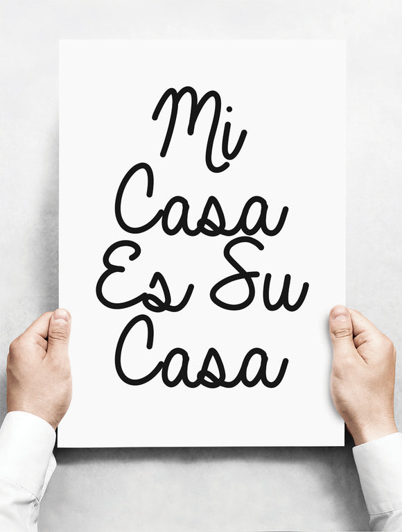 Wandbord: Mi Casa Es Su Casa (Mijn Huis Is Jouw Huis) | 30 x 42 cm