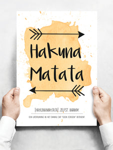 Wandbord: Hakuna Matata | 30 x 42 cm