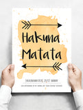 Spreukenbordje: Hakuna Matata | Houten Tekstbord