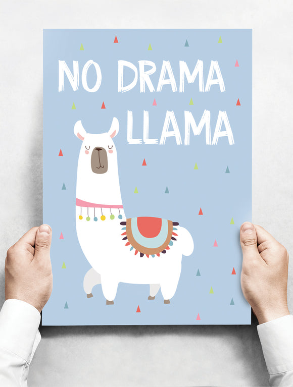 Wandbord: No Drama LLama | 30 x 42 cm