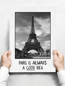 Wandbord: Paris is always a good idea! | 30 x 42 cm