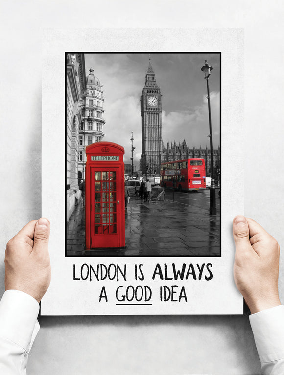 Wandbord: London is always a good idea! | 30 x 42 cm