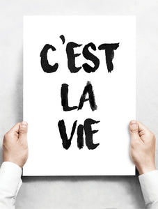 Wandbord: C'est la vie | 30 x 42 cm