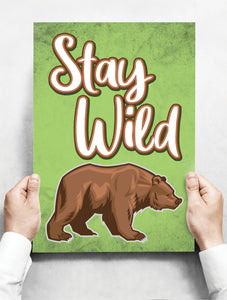 Wandbord: Stay Wild | 30 x 42 cm