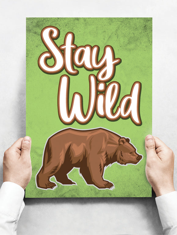 Wandbord: Stay Wild | 30 x 42 cm