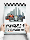 Spreukenbordje: Formule 1 is altijd een goed idee! | Houten Tekstbord